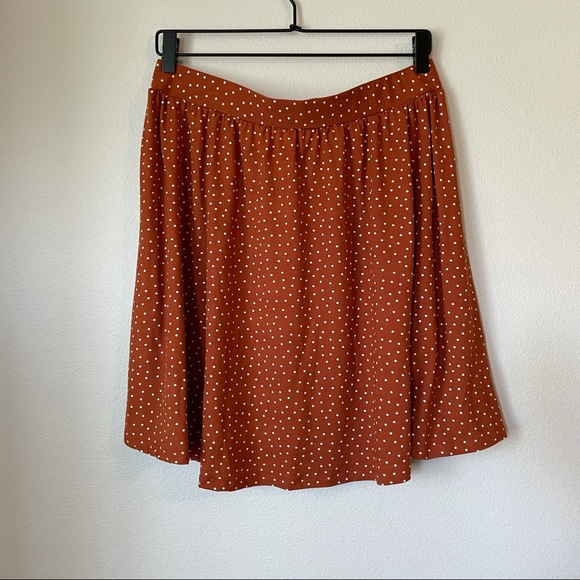 French Grey Dresses & Skirts - French grey stitchfix burnt orange polkadot dot skirt fall essential sz.L